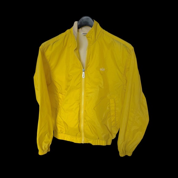 Nike Jackets & Blazers - Nike Yellow Windbreaker Jacket Full Zip Mesh Lined S Distressed
